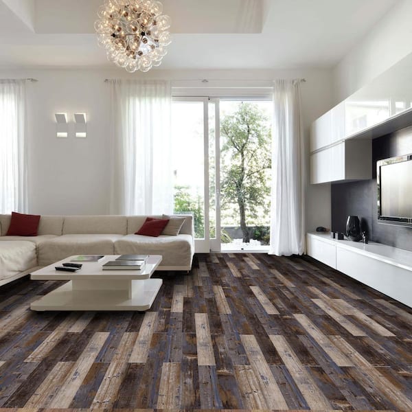 Old Blue Sea Floor Luxury Wood Click-in Vinyl Planks