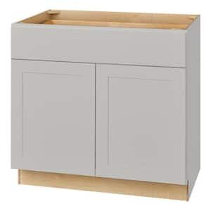 Avondale Shaker Dove Gray Ready to Assemble Plywood 36 in Base Cabinet (36 in W x 24 in D x 34.5 in H)