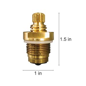 1 1/4 in. 16 pt Broach Hot Side Stem for Central Brass Replaces G-454-ER