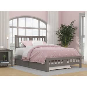 Tahoe Full Bed with Footboard and Twin Trundle in Grey