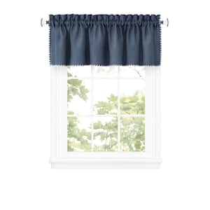 Kendal Polyester Valance - 14 in. L in Blue/White