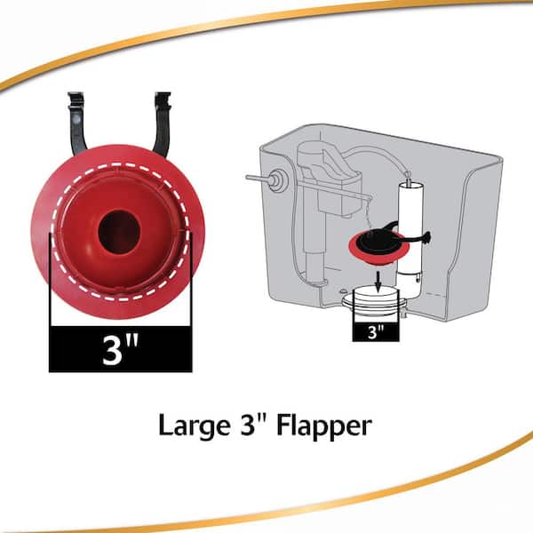 Korky Genuine TOTO 3 in.Universal, Adjustable Toilet Tank Flapper