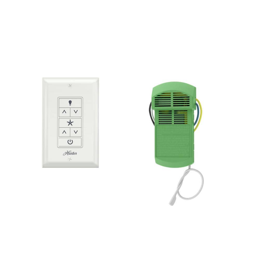 Universal White Fan Light Wall Control with Receiver