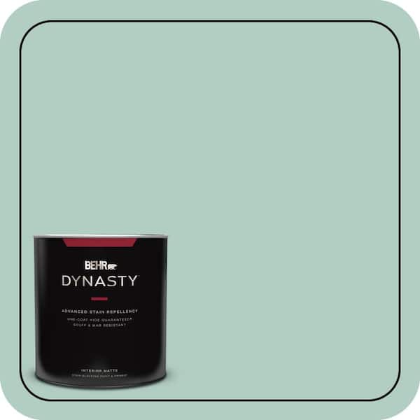 BEHR DYNASTY 1 qt. #M430-3 Wintergreen Dream One-Coat Hide Matte Interior Stain-Blocking Paint & Primer