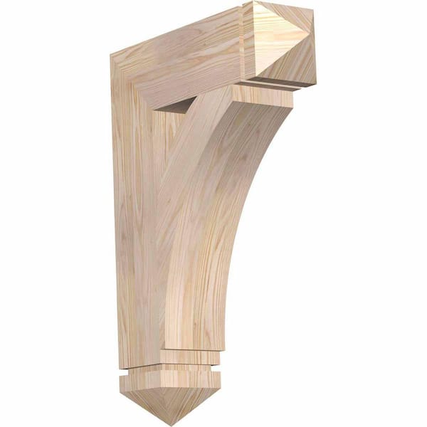 Ekena Millwork 5.5 in. x 30 in. x 22 in. Douglas Fir Thorton Arts and Crafts Smooth Bracket