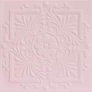 Victorian Powder Blush 1.6 ft. x 1.6 ft. Decorative Foam Glue Up Ceiling Tile (21.6 sq. ft./case)