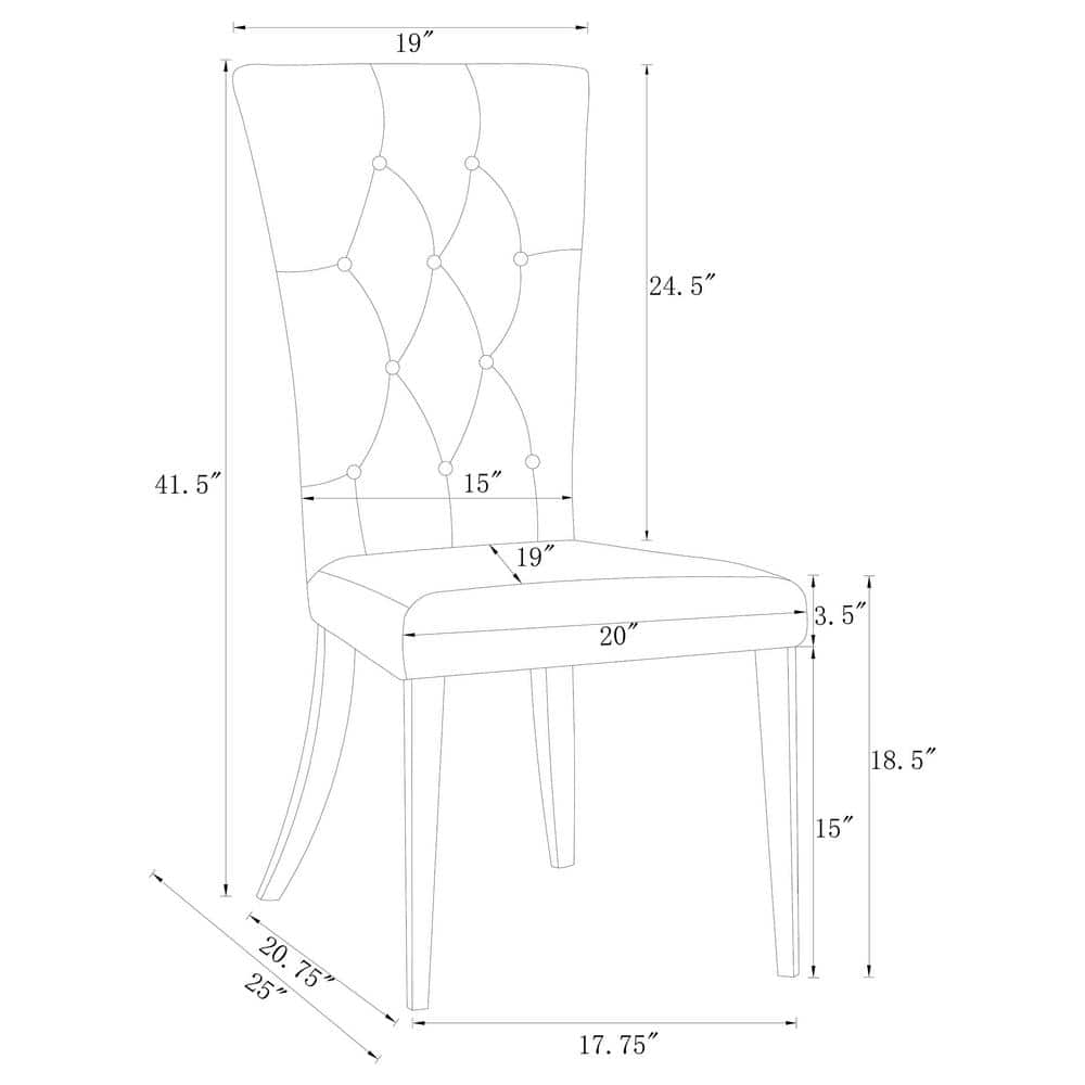 Elegant Grey Velvet Parsons Side Chair with Chrome Metal Legs