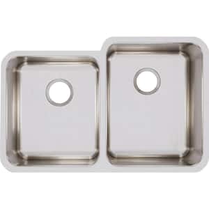 Lustertone 31in. Undermount 2 Bowl 18 Gauge  Stainless Steel Sink Only and No Accessories