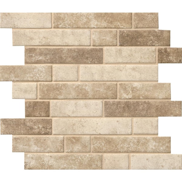 MSI Sahara Sundown Interlocking 11.25 in. x 13.5 in. Glossy Glass Patterned Look Floor and Wall Tile (14.55 sq. ft./Case)