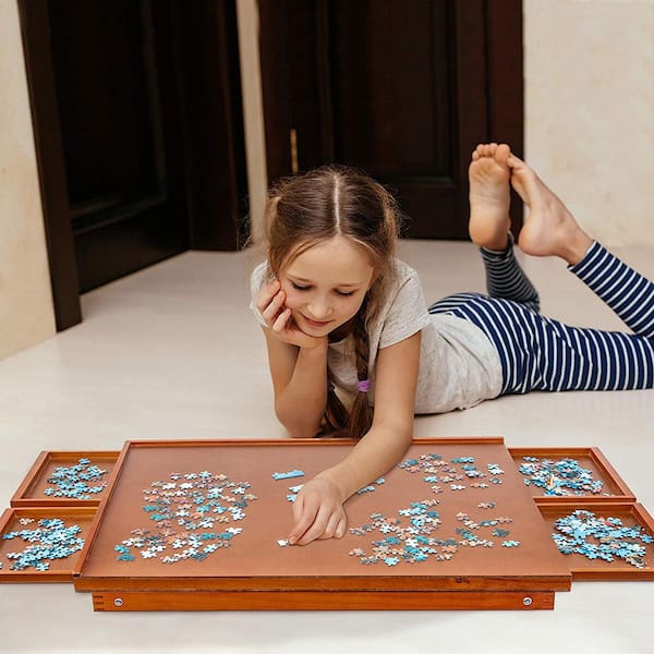Jigsaw Puzzle Board with 6 Sorting Trays & Cover for Puzzles Up to 100 –  jigsawdepot