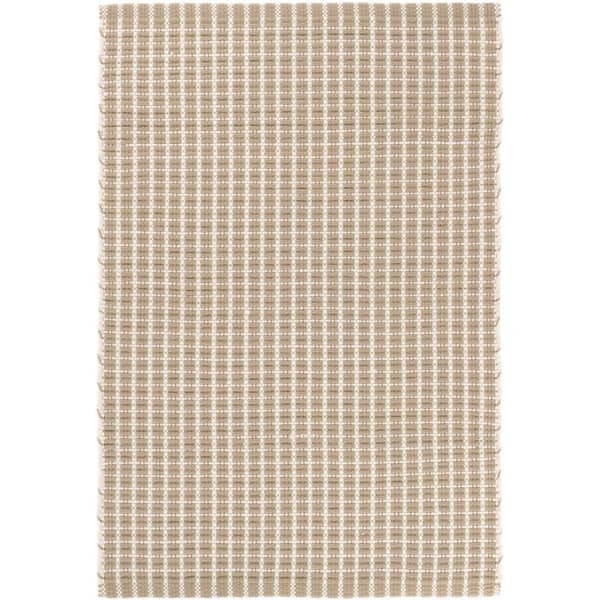 Gridiron Handwoven Wheat 9 ft. x 12 ft. Outdoor Area Rug