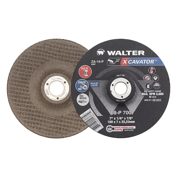 WALTER SURFACE TECHNOLOGIES Xcavator 7 in. x 7/8 in. Arbor x 1/4 in
