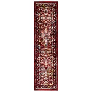 Amsterdam Red 2 ft. x 8 ft. Border Runner Rug