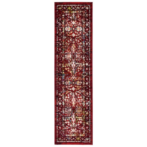 SAFAVIEH Amsterdam Red 2 ft. x 8 ft. Border Runner Rug