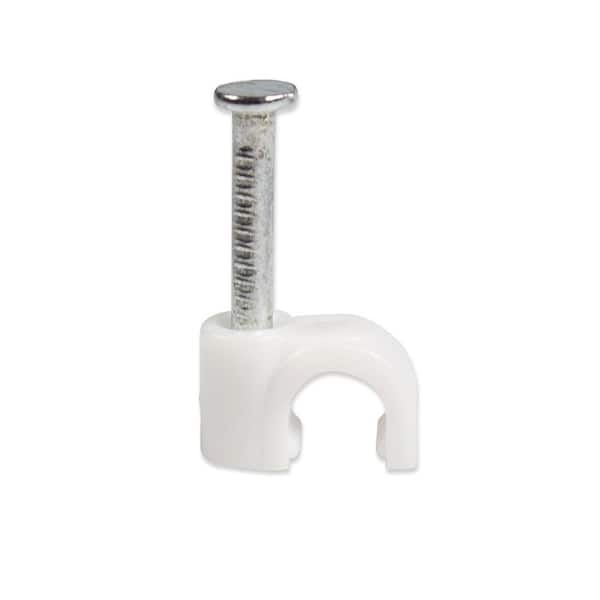 4 mm Cable Clips, White, 100-Pack