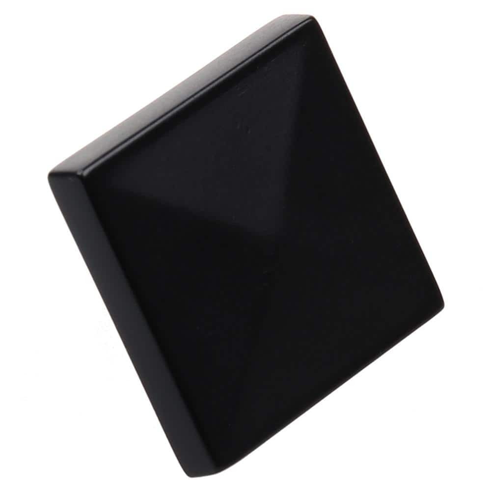 Matte Black Square Cabinet Knobs with Mounting Hardware, Pack of 10