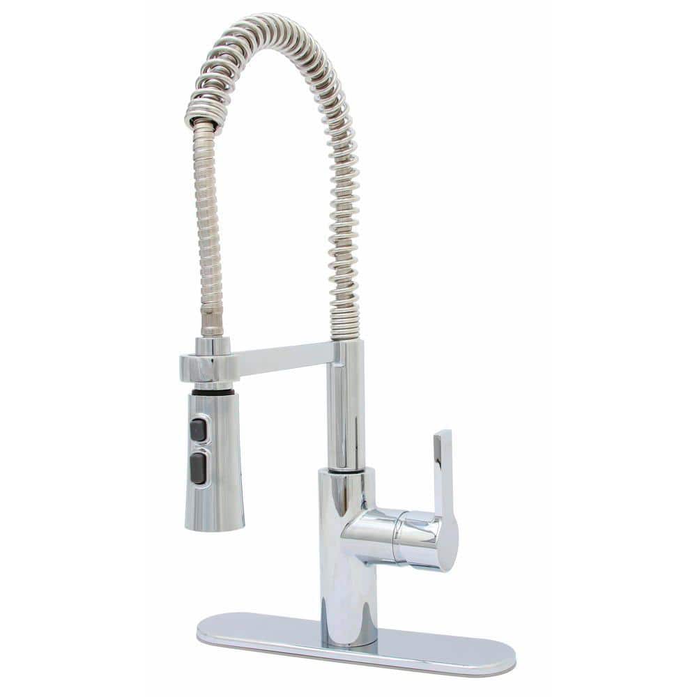 Premier Beck Single-Handle Pull-Down Sprayer Kitchen Faucet in Chrome, Grey -  3585646