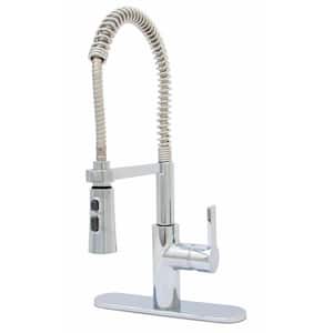 Beck Single-Handle Pull-Down Sprayer Kitchen Faucet in Chrome