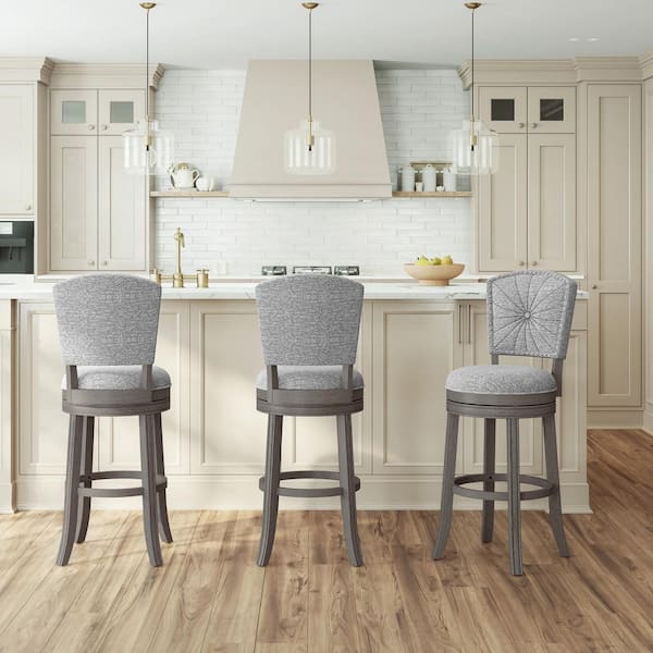 Santa Clara II 30 in. Antique Gray and Ash Bar Stool