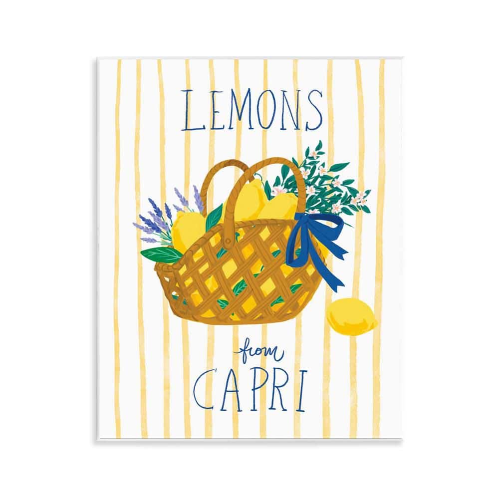 Lemon Basket from Capri by Be Ni La Unframed Food Graphic Art Print 14 in. x 11 in. price history on PriceWatchPro