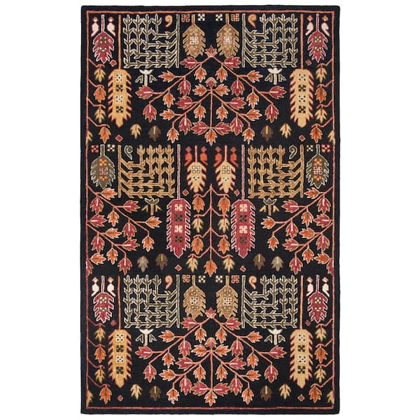 SAFAVIEH Aspen Black/Red 8 ft. x 10 ft. Geometric Area Rug