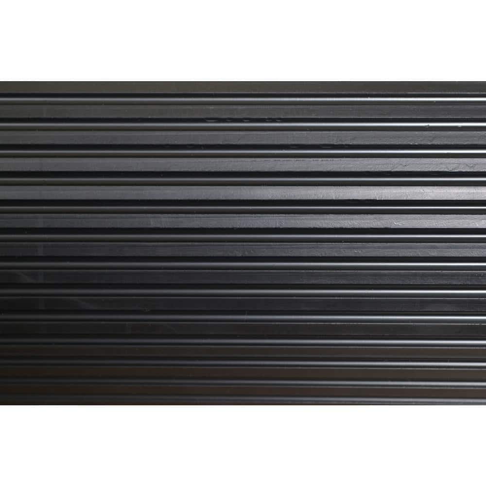 Black 36.5'' x 5.5'' Indoor/Outdoor Rubber Scraper Mat
