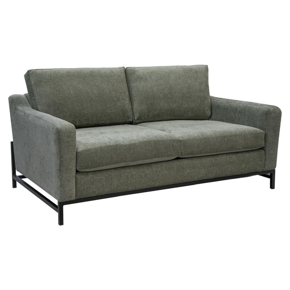 Raed 38.5 in. Straight Arm Polyester Rectangle Sofa in Olive Green and Black price history on PriceWatchPro