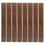 1 in. x 8 in. Hammered Copper Decorative Wall Tile in Oil Rubbed Bronze (8-Pack)