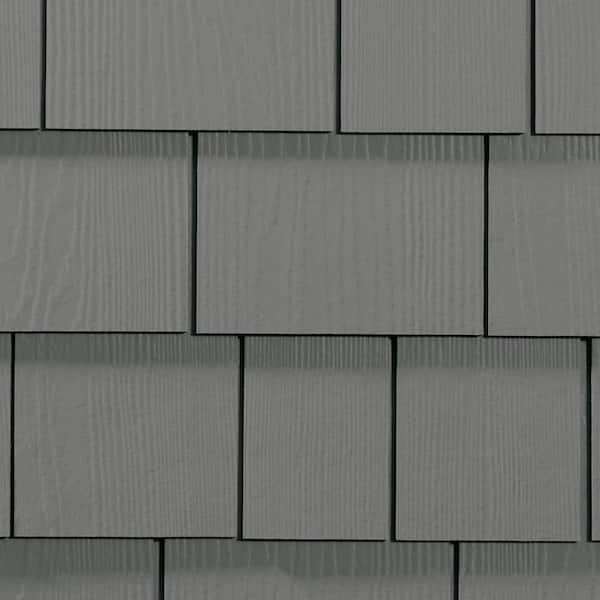 Hardie Shingle HZ5 14 in. x 48 in. Statement Collection Gray Slate Straight Edge Fiber Cement Siding