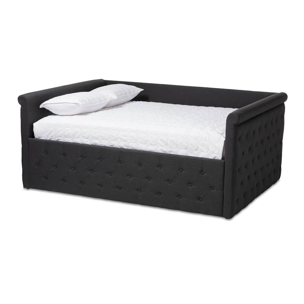 Baxton Studio Amaya Dark Gray Daybed 147 8730 HD The Home Depot