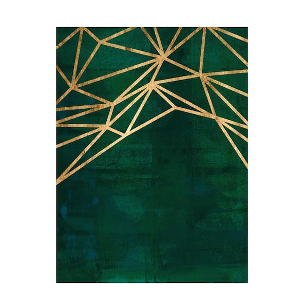 Trademark Fine Art "Jungle Web I" by Jacob Green Hidden Floater Frame Abstract Art Print 32 in. x 24 in.