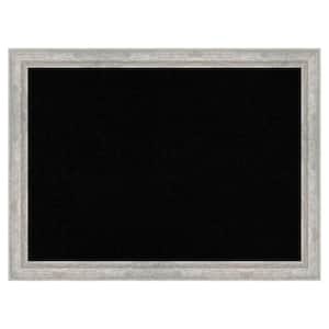 Angled Silver Wood Framed Black Corkboard 31 in. x 23 in. Bulletin Board Memo Board