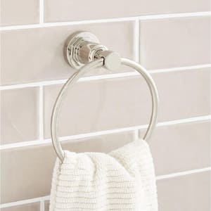 Greyfield Wall Mounted Towel Ring in Polished Nickel