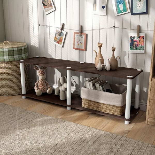 Furniture of America Quincy 16.1 in. Tall Espresso Engineered Wood Wide ...
