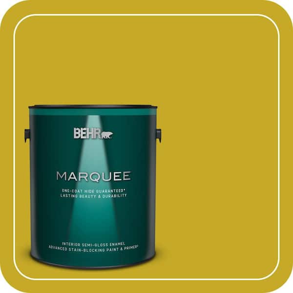 BEHR MARQUEE 1 gal. Home Decorators Collection #HDC-MD-03 Citronette Semi-Gloss Enamel Interior Paint & Primer