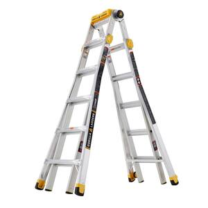 23 ft. Reach Aluminum Multi-Position Ladder with Project Top, 375 lbs. Load Capacity Type IAA Duty Rating