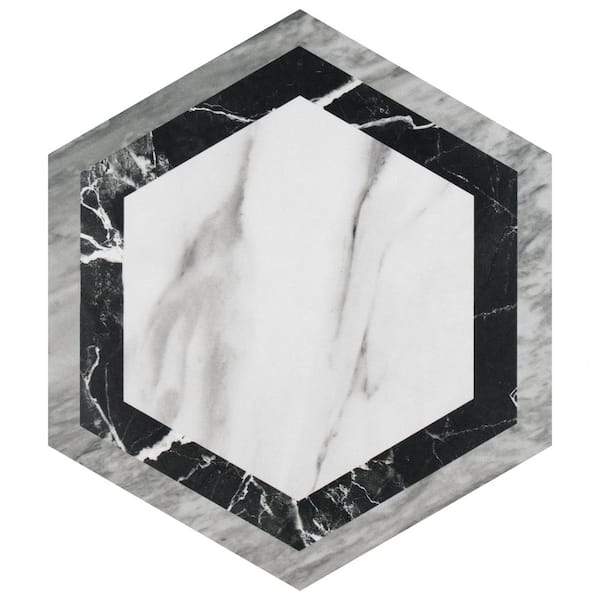 Merola Tile Marbilia Hex Agra with Biotech 11 in. x 13 in. Porcelain Floor and Wall Tile (10.64 sq. ft./Case)