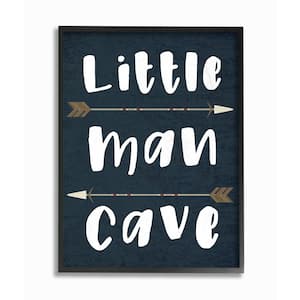 "Little Man Cave Arrows" by Daphne Polselli Wood Framed Abstract Wall Art 20 in. x 16 in.