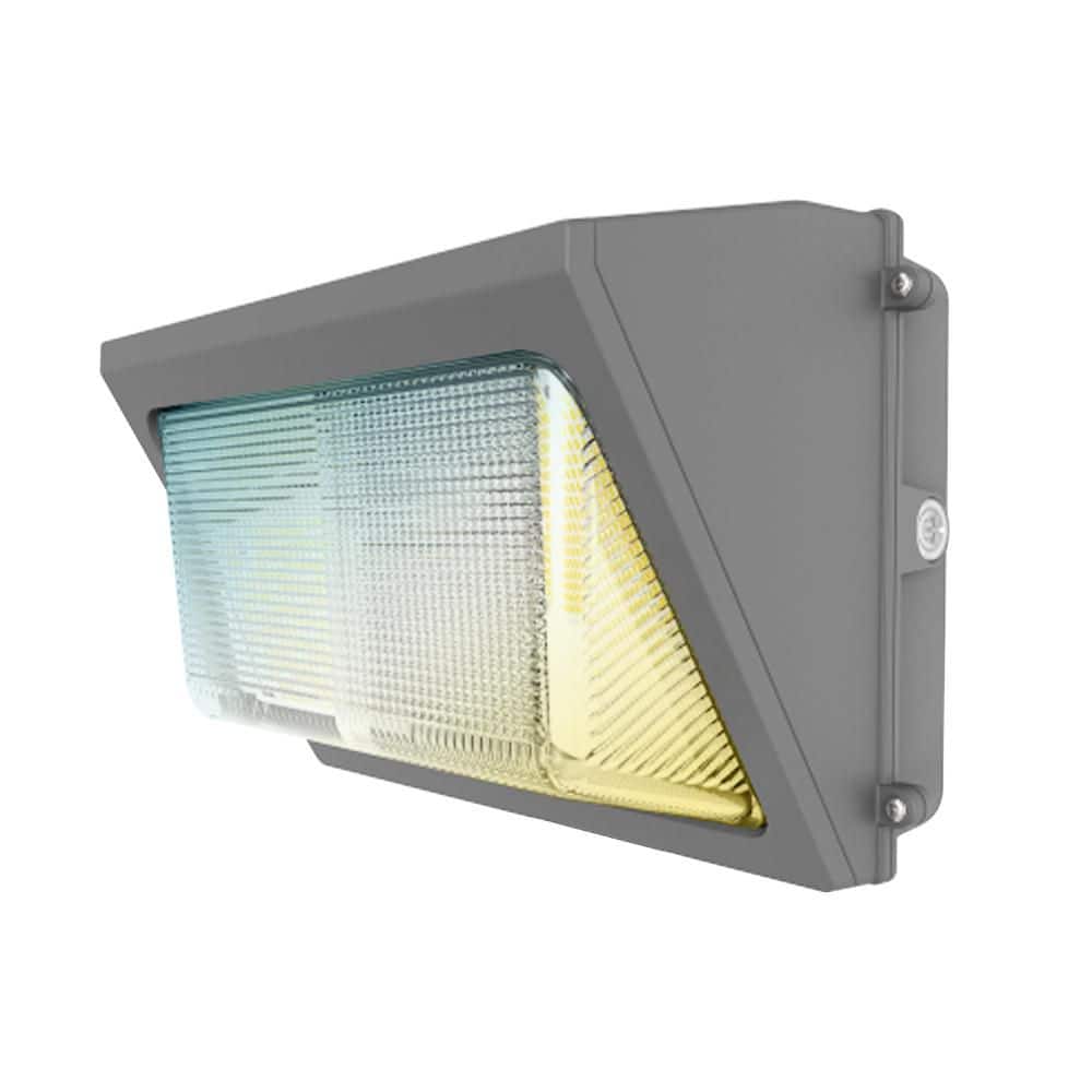 277-480V 250-Watt Equivalent 80-Watt Adjustable Lumen & CCT Integrated LED Wall Pack Light with Photocell Outdoor 1-Pack price history on PriceWatchPro