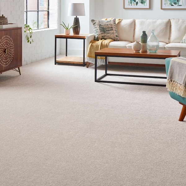 Silver Mane I - Deerfield - Beige 50 oz. Triexta Texture Installed Carpet