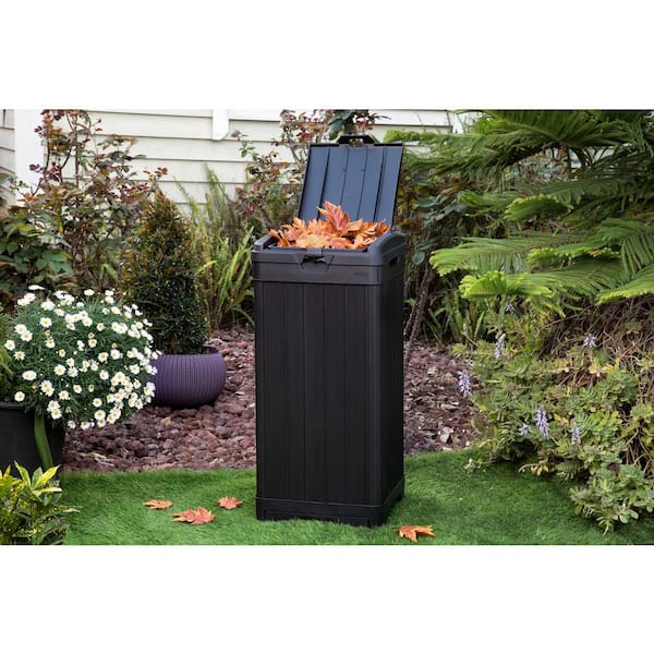 Keter Baltimore Outdoor Waste Bin 240770 - The Home Depot