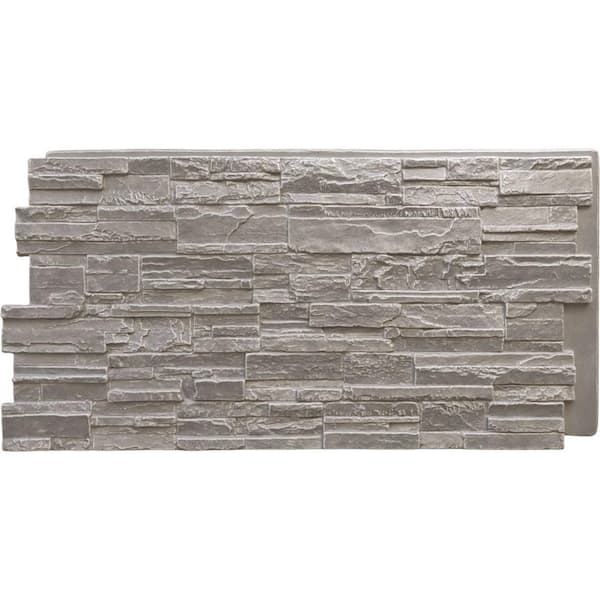 Ekena Millwork Cascade 48 5/8 in. x 1 1/4 in. Grey Granite Stacked ...