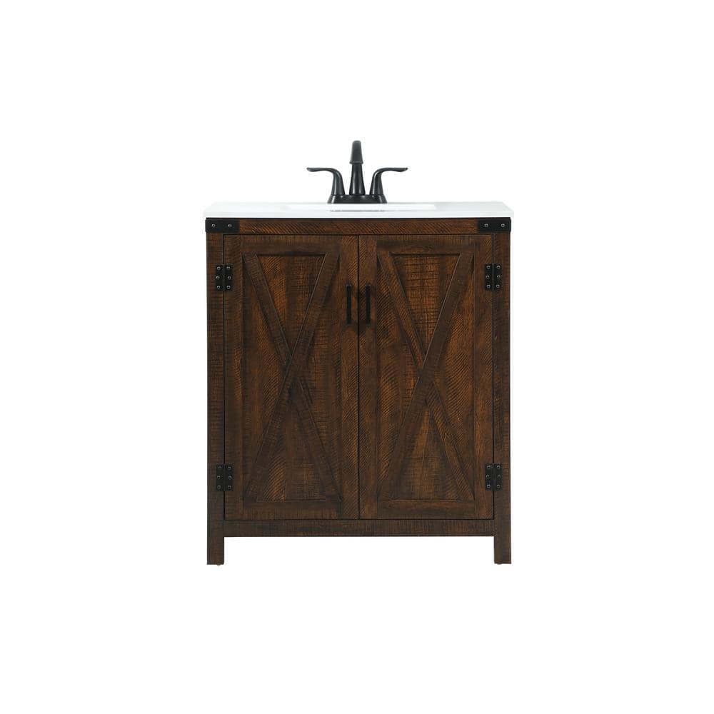 Simply Living 30 in. W x 19 in. D x 34 in. H Bath Vanity in Expresso with I