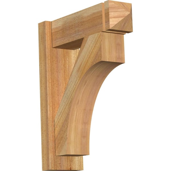 Ekena Millwork 6 in. x 22 in. x 18 in. Western Red Cedar Westlake Arts and Crafts Rough Sawn Outlooker