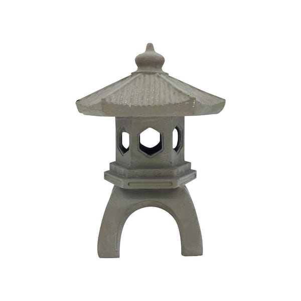 Unbranded Cement Colored Polyresin Light House Statue 16.8 in. H