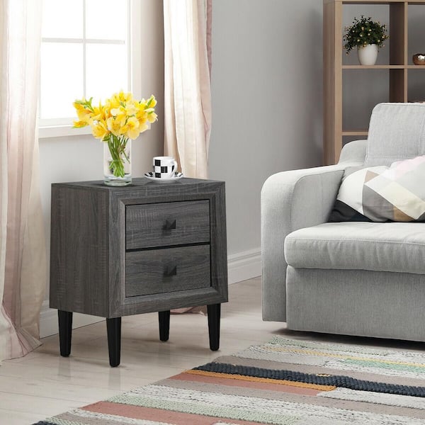 Dark gray night stand discount