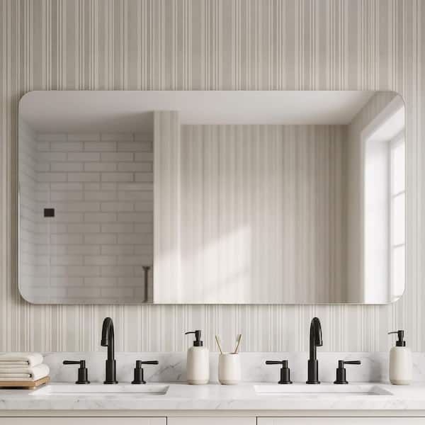 40 in. W x 30 in. H Rectangular Frameless Anti-Fog Waterproof Wall Mount Bathroom Vanity Mirror, Makeup Mirror in Clear