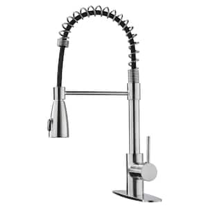 Sensor Single-Handle Pull-Down Sprayer Kitchen Faucet in Brushed Nickel