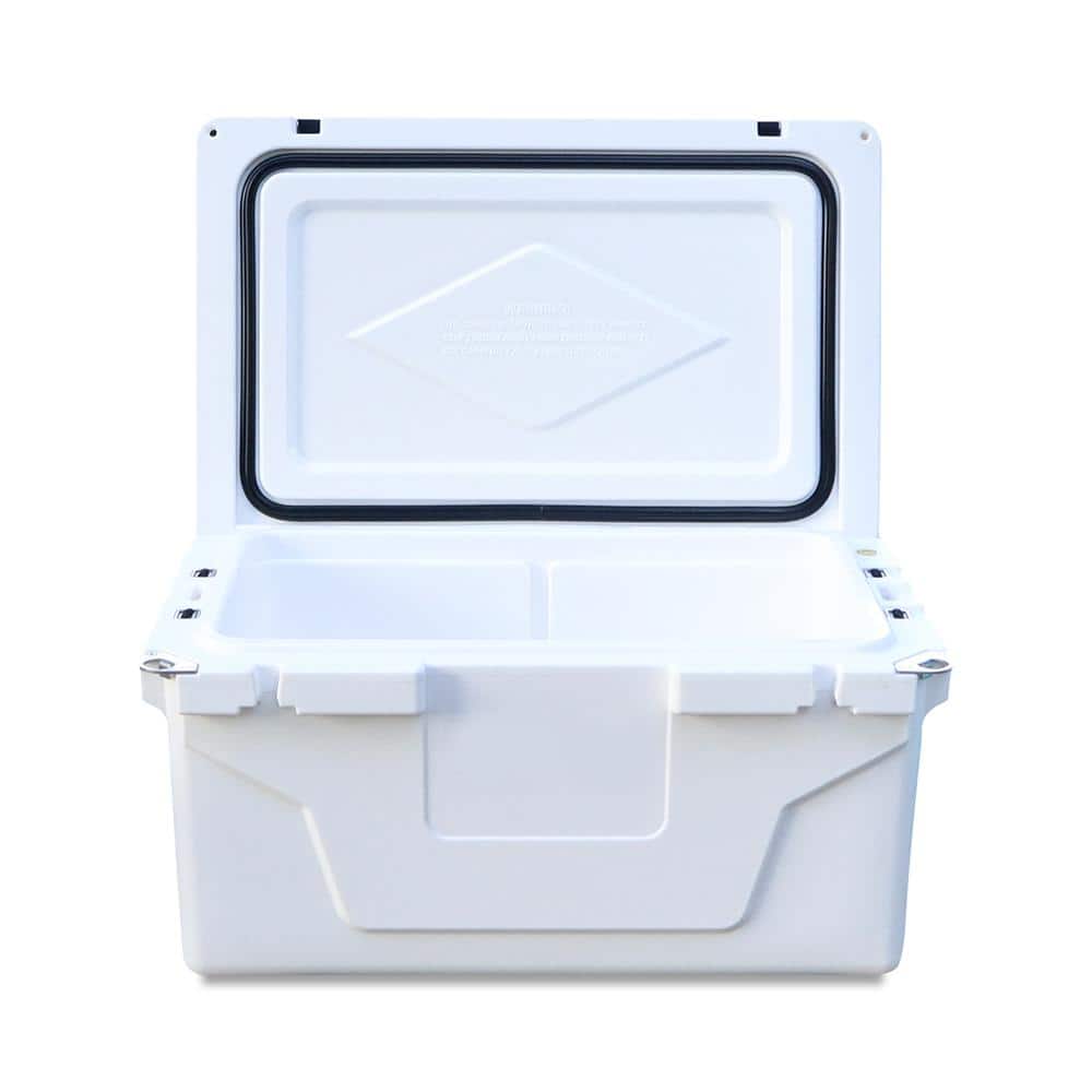 65 qt. White Outdoor Camping Picnic Fishing Portable Chest Cooler
