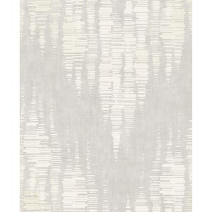 Rhombus Off White and Grey Paper Non-Pasted Strippable Wallpaper Roll (Cover 56.00 sq. ft.)